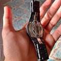 Black Arabic Aura Watch Full Black Wrist Watch. 
