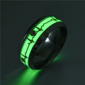 Wholesale chunky resin men hip hop glowing in the dark glow rings jewelry. 