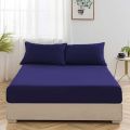 Jersey Fitted Bed Sheet With Pillow Cover, For Single And Double BedSheet with Pillow Case. 