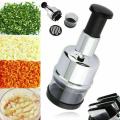 Manual Hand Press Garlic Onion Chopper Vegetable Food Cutter Processor Dicer Kitchen Tool. 