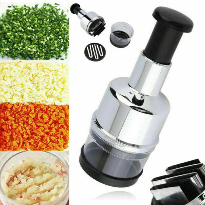 Manual Hand Press Garlic Onion Chopper Vegetable Food Cutter Processor Dicer Kitchen Tool