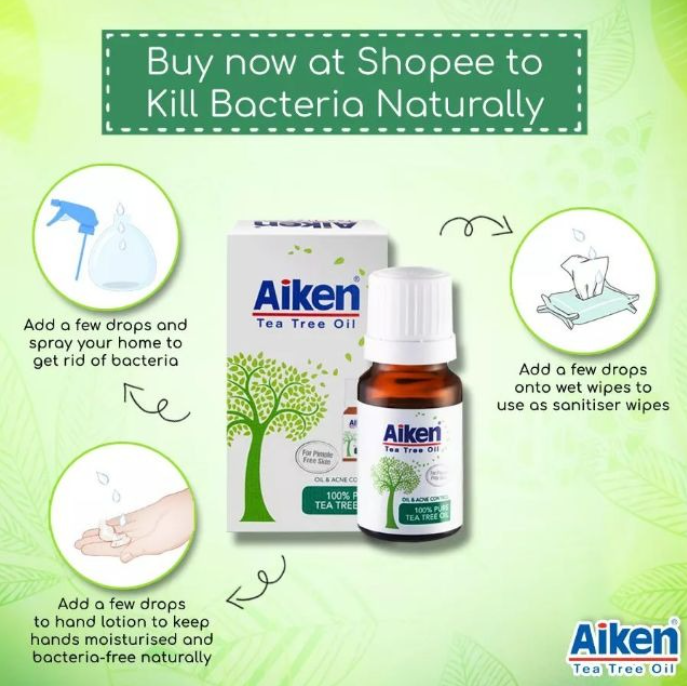 Aiken 100% Pure Tea Tree Oil 10ml