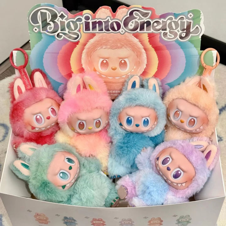 New Pop Mart Labubu Doll Toy Key Chain Exciting Blind Box Have A Seat Big Into Energy Macron Model Blind Box Action Anime Figures Cute Mysterious Box Toys Doll And Hobbies Ornaments The Monsters Macaron Vinyl Face Doll Model Keychain Kids Surprise Gifts