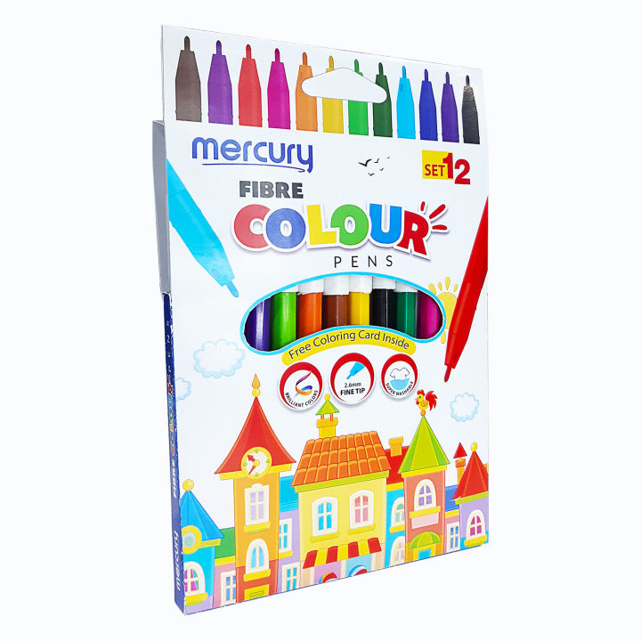 Mercury Fibre Color Marker - Colour Markers - Coloring Marker - Art Supplies - School Accessories