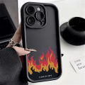 Case For iPhone 15 Cases iPhone 14 Pro Max Cases Red Flame Silicone Phone Case For iPhone 13 12 11 XS Max X XR 7 8 Plus 15 Cover. 