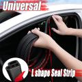 1/5M Car Door Rubber Seal Strip Double Layer 5 Holes Weatherstrip Self Adhesive Soundproof Strip Thickened L B Shape Tailgate Edge Strip Universal Auto Exterior Accessories. 