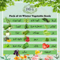 Pack of 10 or 16  summer vegetable seeds. 