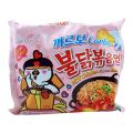 Samyang (Black-Pink) 2 Pieces (1 Hot Chicken + 1 Pink Carbonara) , Korean Noodles Imported Noodles. 