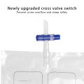 Female Urine Catheter Bags Set, Safe Wearable Urinal Collector Adjustable Cross Valve Switch for Bedridden Patient for Hospital. 