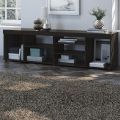 TV Stand, White, TV up to 65 Inches, 7 Open Shelves. 