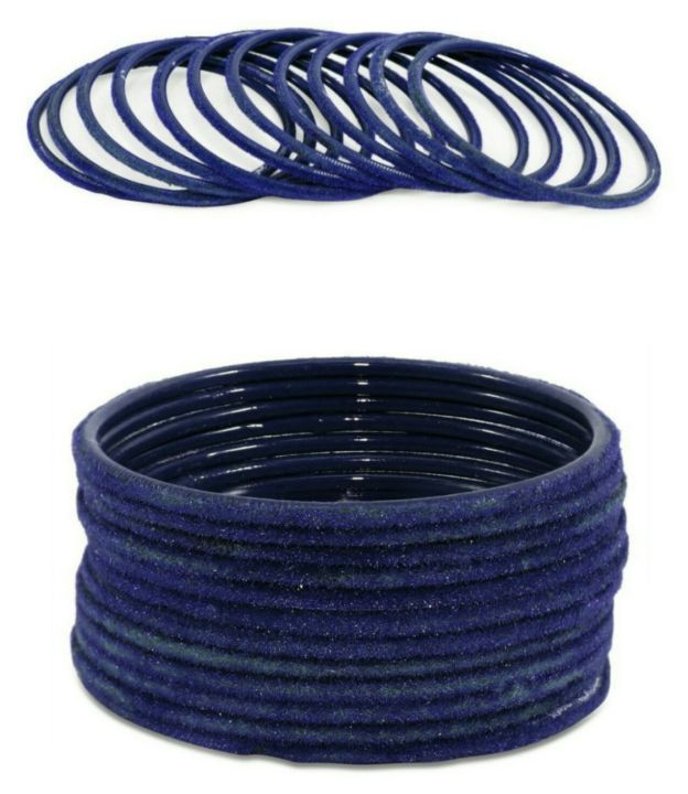 Navy%20Blue%20%7C%2024%20pieces/%202%20Dozen%20velvet%20glass%20bangles%20of%20all%20sizes%20(%20do,%20sawa%20do%20,%20dhai%20)%20-%20Image%202