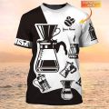 【ETOP】Newest Summer Men‘s Barista T-shirt Coffee Lover Custom Name 3D Printed t shirt Unisex Casual Tshirt Coffee Shop Uniform DW102. 