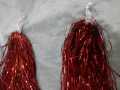 11 pair approx 13 inch Long Red Foil Cheerleader Pom Pom for kids elder women men use birthday party backdrop sports matches school college game party Cheer Dance Party Dress Sport Poms cheerleading red pom pom. 
