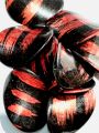 Black Red Flat Curved Antique Large Chips Marble Beads. Pack of 40gms Beads, For DIY Jewelry Making, Jewelry, And Dress Accessories.. 