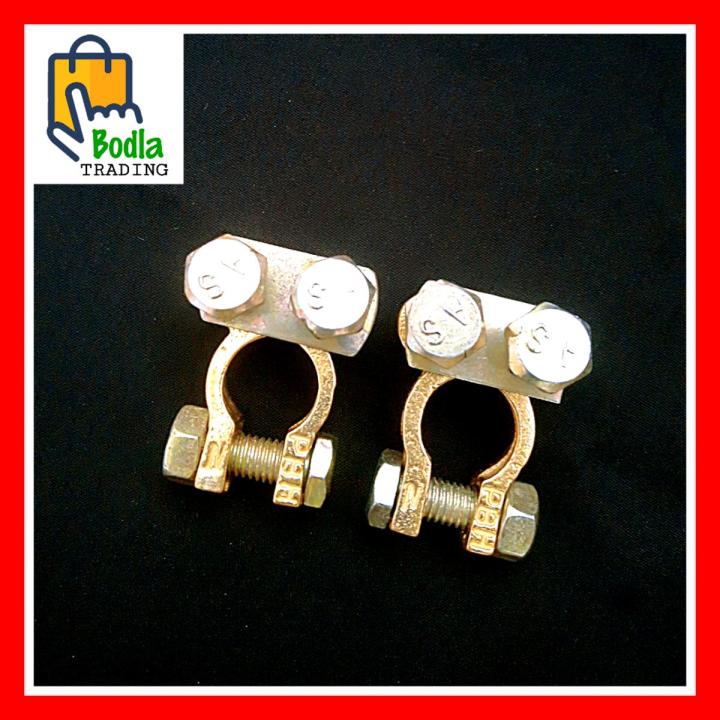 2 Pcs Copper Battery Terminal Clamp 100% Copper For UPS Batteries