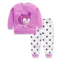 baby girls pajamas fashion sleepwear set 2pcs/set cotton pajamas set with long pants warm pajamas for age 6m-5y. 