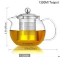 Glass Teapot with Heat Resistant Stainless Steel Infuser, Borosilicate Glass Teapot, Glass Tea Kettle, Loose Blooming Leaf Tea. 