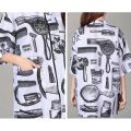 【Happy childhood memories】(Please tell me the color))Retro Hairdressing Overalls Haircut Technician Clothes Hot Dyed Hair Stylist Large Work Costume. 