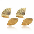 Unique Trendy 2 cm Irregular Geometric Spiral Earring for Women. 