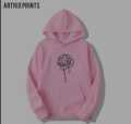BIG FLOWER Tag Print Kangaroo Hoodie huddy Pocket Drawstring Casual Pullover Hodie Clothing Long Sleeves Export Quality Huddie Winter Wear Smart Fit Hoody For Women Girls. 