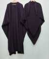 Elegant Khimar Abaya with 2-Layer Hijab. 