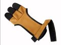 3 finger Archery Shooting Glove pure leather  Bow Gloves. 