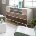 Multiple Front Sideboard and 8-Drawer Dresser with Classic Chester Design - Elegant Wooden Sideboard and Chester Drawer for Versatile Storage. 