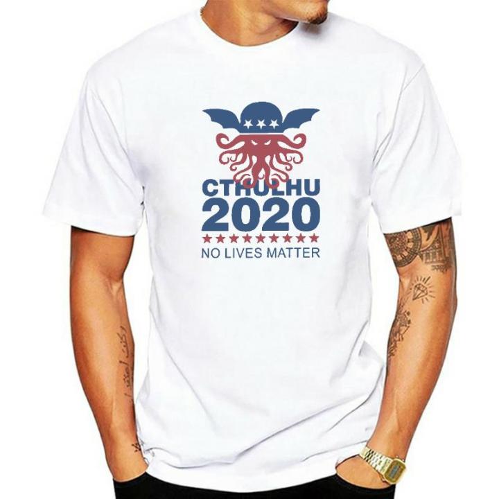 Call Of Cthulhu No Lives Matter Tshirts Men United States President Trump Gift Clothes Tee Shirt Crew Neck Cotton Tees