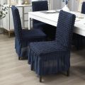 The Royal Bedding Chair cover Frilled Dining Chair Cover Protect Expensive Furniture best for home décor Pack Of 4 and 6. 