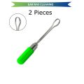 2 Pieces Ear Wax Cleaners Removal Easy Earwax Remover Earpick Tools Loop Head , Best Tool For Ear Cleaning. 