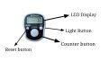 Digital Tasbeeh Counter Ring with LED Light Display - Handheld Tasbih for Counting Prayer and Meditation - Portable and Convenient for On-The-Go Use. 