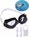 Fashion Anti Fog Uv Swimming Goggles Glasses For Adult - Black. 
