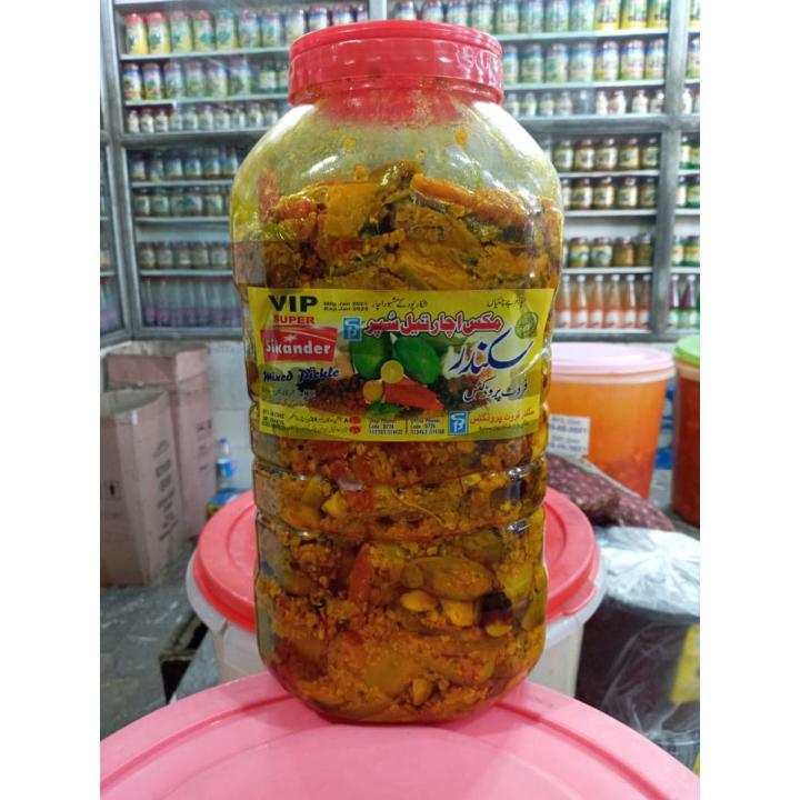 Mixed Pickle in Oil Mix Achar Tail - 5 KG - 100% Original Shikarpuri Achar - Sikandar Shikarpuri Pickles