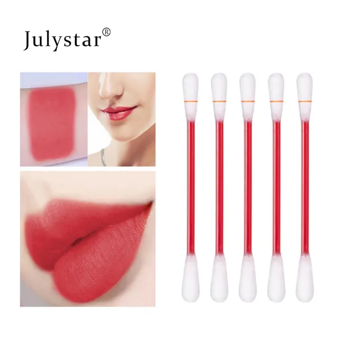 20Pcs%20Cotton%20Swab%20Lip%20Tint/Dye%20Long%20Lasting%20Charming%20Cigarette%20Cotton%20Buds%20Lipstick%20Fadeless%20Waterproof%20Cosmetics%20For%20Women%20-%20Image%205