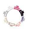 Pack of 4 Matte Transparent and Matte Solid Girls Hair Claws Rectangle Hair Clips for Women Simple Elegant Hair Accessories (Multi Colors). 