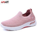 women\'s casual mom shoes flying knitted socks shoes soft sole sneakers. 