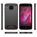【ETOP】Moto Z3 Play Case,Moto Z3 Case, Sfmn 2-Pack Carbon Fiber Brushed Texture Soft TPU Full-Body Protective Cover Phone Case. 