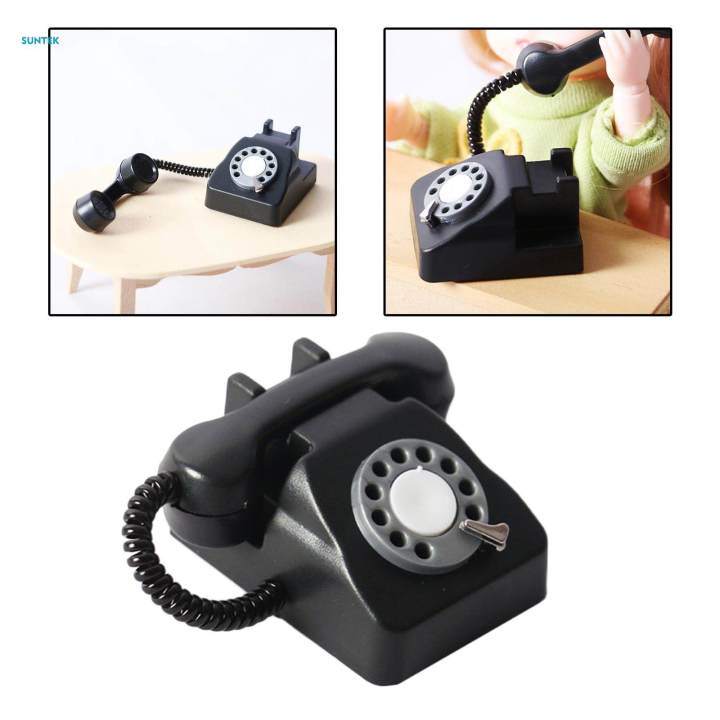 1/12%20Scale%20Miniature%20Telephone%20Model%20Pretend%20Play%20for%20Doll%20House%20Decor%20-%20Image%207