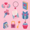 Pink aesthetic stickers "Pretty in Pink: Aesthetic Sticker Collection", Pack of 10, 2 to 3 inch stickers. 