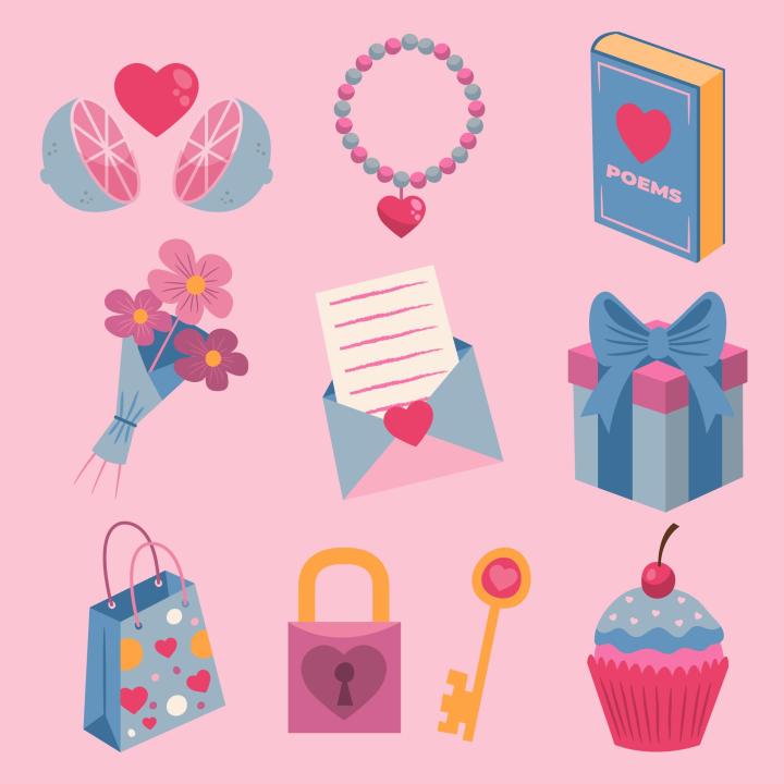 Pink aesthetic stickers "Pretty in Pink: Aesthetic Sticker Collection", Pack of 10, 2 to 3 inch stickers