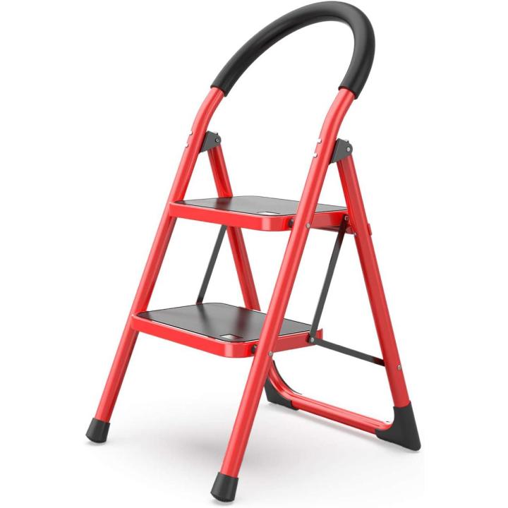 2 Step Folding Ladder Red
