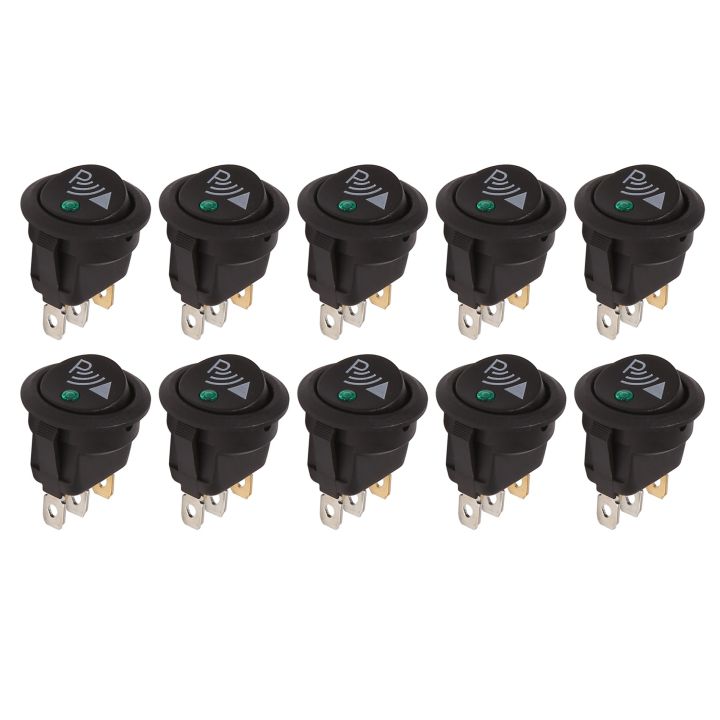 JDXHLAU 10X Round 3 Pin Rocker / Parking Off Switch Front Rear Walking ...