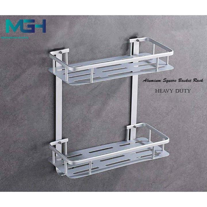 Aluminum Square Basket Rack 2 layers
