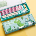 Cartoon Pencil Case Multifunctional Magnetic Sleeve Plastic Double-sided Stationery Case Children's and Student Pencil Case. 