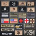 3D Tactical Badge Military Patches for Clothing Blood Type US Army Stripes on Clothes Backpack Applique Spain Flag Embroidered. 