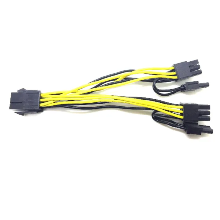 PCI-E%206-Pin%20To%202x%206+2-Pin%20(6-Pin/8-Pin)%20Power%20Splitter%20Cable%20PCIE%20PCI%20Express%20PCIe%20Male%20Pin%2018AWG%20Stagnated%20Copper-UL1007%20Wire%20-%20Image%207