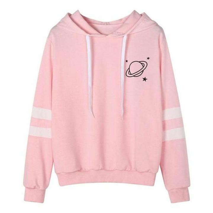Pink%20Planet%20Printed%20Fleece%20Full%20Sleeves%20Pull%20Over%20Hoodie%20For%20Women%20-%20Image%202