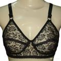 women girls ladies brazzers in embroidery net black color. 
