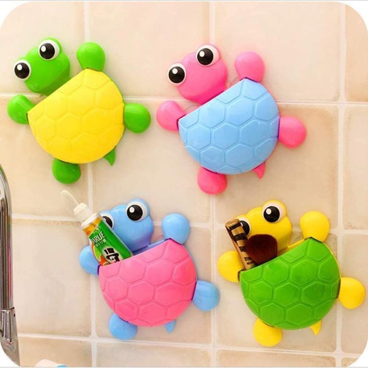 Toothbrushes Holders Turtle Shape Toiletries Toothpaste Holder Bathroom Sets Suction   multicolour