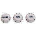 2 Set 1 Volume & 2 Tone Guitar Control Knobs, for Fender Strat Style Guitar - 1 Set Cream& 1 Set White+Black. 